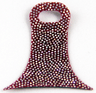 Mini Doll, Skirt Cloth, Friends, Flared with Large Hole with Silver Iridescent Dots Pattern - Traditional Starched Fabric