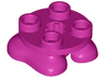 Legs with Plate Round 2 x 2 and Axle Hole - 2 Feet