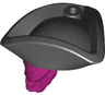 Minifigure, Hair Combo, Hair with Hat, Long Hair with Ponytail and Molded Black Pirate Tricorne Hat Pattern