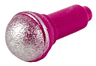Minifigure, Utensil Microphone with Silver Top Half Screen Pattern