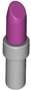 Minifigure, Utensil Lipstick with Light Bluish Gray Handle Pattern