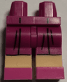 Hips and Legs with Pleated Dress, Light Nougat Legs and Dark Pink Shoes Pattern