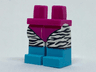 Hips and White Legs with Magenta Leotard, Back Zebra Stripes and Medium Azure Boots Pattern