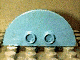 Duplo Tile, Modified 2 x 4 x 1/3 (Thin) Half Circle with 2 Studs