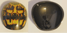 Large Figure Armor, Round, Smooth with Molten Man Face Pattern