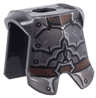 Minifigure Armor Breastplate with Leg Protection with Dark Silver Crude Plate Mail Armor, Rivets, Dark Brown Belt and Collar Pattern