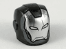 Minifigure, Headgear Helmet Armor Plates and Ear Protectors with Silver Faceplate and White Eyes Pattern