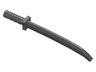 Minifigure, Weapon Sword, Shamshir / Katana (Square Guard) with Uncapped Pommel and Hole in Hilt