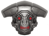 Minifigure, Head, Modified SW M-OC Hunter Droid Pattern
