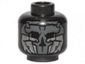 Minifigure, Head Mask Dark Bluish Gray and Silver Skull Pattern