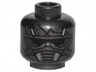 Minifigure, Head Mask Black Lines and Silver Accents Pattern