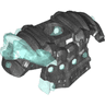 Minifigure Armor Breastplate with Shoulder Pads with Molded Trans-Light Blue Crystals Pattern