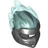 Minifigure, Headgear Ninjago Wrap Type 5 with Molded Trans-Light Blue Flames Pattern