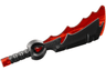 Minifigure, Weapon Sword with Molded Trans-Red Pommel, Jewel in Hilt, and Trailing Edge Pattern (Rageblade)