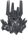 Minifigure, Headgear Helmet Mask with Shoulder Armor and Long Spikes - Flexible Rubber