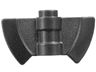 Minifigure, Weapon Axe Head, Double with Through Hole for Bar