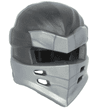 Minifigure, Headgear Ninjago Wrap Type 7 with 4 Slits on Front with Molded Flat Silver Armor Pattern
