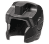 Minifigure, Headgear Helmet Space with Open Face and Large Top Hinge, with Straight Cheeks (Iron Man)