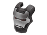 Minifigure, Visor Top Hinge Large with Silver Face Shield, Red Eyes, Black Trim on Cheeks Pattern