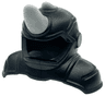 Minifigure, Headgear Helmet with Shoulder Pads with Molded Light Bluish Gray Rhinoceros Horns Pattern