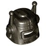 Minifigure, Headgear Helmet Robot with Eye Slot and Antennas