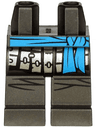 Hips and Legs with Silver Armor Plates and Dark Azure Sash Pattern
