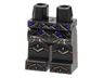 Hips and Legs with Copper and Silver Panel Lines, Dark Purple Trim Pattern
