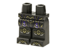 Hips and Legs with Armor, Gold and Silver Panel Lines, Dark Purple Trim Pattern