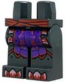 Hips and Legs with Red Belt, Dark Purple Loincloth with Trim, Metallic Pink Blades and Toe Armor Pattern