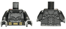 Torso Batman Logo with Body Armor and Gold Belt Pattern / Pearl Dark Gray Arms / Dark Bluish Gray Hands