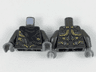 Torso Alien Armor with Gold and Dark Bluish Gray Details, Black Tattered Cape Pattern / Pearl Dark Gray Arms / Dark Bluish Gray Hands