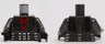 Torso SW Black Sith Robe, Red Chest, Wide Belt with Silver, Yellow and White Shapes, Pouch on Back Pattern / Pearl Dark Gray Arms / Black Hands