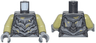 Torso Dark Silver Crude Plate Mail Armor with Reddish Brown Rivets and Dark Tan Dirt Splotches Pattern / Olive Green Arms / Dark Bluish Gray Hands