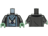 Torso SW Robe over Light Bluish Gray Shirt, Sand Blue Trim and Waistband, Pendant Necklace Pattern / Pearl Dark Gray Arms / Sand Green Hands
