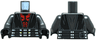Torso SW Black Sith Robe, Red Chest, Wide Belt with Silver and Yellow Shapes, Pouch on Back Pattern / Pearl Dark Gray Arms / Black Hands