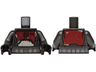 Torso SW Mandalorian Dark Red and Silver Armor Plates with Scratches, Dark Silver Belt Pattern / Pearl Dark Gray Arms / Black Hands