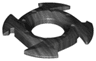 Ring 4 x 4 with 2 x 2 Hole and 4 Arrow Ends (Ninjago Spinner Crown)