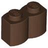 Brick, Modified 1 x 2 with Log Profile
