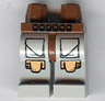 Hips and Light Gray Legs with Black Squares Belt, Pockets with Large Angled Flaps, Very Light Orange Knee Pads Pattern