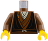 Torso SW Layered Shirt, Black Vest and Padawan Braid Pattern / Brown Arms / Yellow Hands