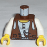 Torso Adventurers Desert Vest over White Shirt, Slingshot Pattern / White Arms / Yellow Hands