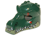 Minifigure, Headgear Mask Crocodile with Olive Green Lower Jaw, White Teeth and Red Scar Pattern