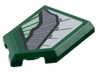 Tile, Modified 2 x 3 Pentagonal with Sand Green, Dark Bluish Gray and Light Bluish Gray Wing Armor Pattern Model Left Side (Sticker) - Set 76292
