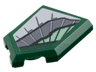 Tile, Modified 2 x 3 Pentagonal with Sand Green, Dark Bluish Gray and Light Bluish Gray Wing Armor Pattern Model Right Side (Sticker) - Set 76292