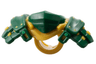 Minifigure Armor Shoulder Pads and Bandana with Molded Pearl Gold Rivets and Scabbard for 2 Katanas Pattern