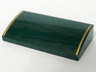Slope, Curved 2 x 4 x 2/3 without Bottom Tubes with 2 Gold Stripes Pattern