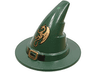 Minifigure, Headgear Hat, Wizard / Witch with Black Buckle and Gold Dragon Pattern