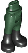 Mini Doll Hips and Trousers with Back Pockets with Molded Black Lower Legs / Boots Pattern - Thin Hinge