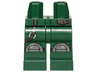 Hips and Legs with Silver Knee Pads and Brown Belt with Ring Pattern