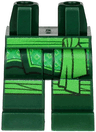 Hips and Legs with Green Tunic Hem, Bright Green Sash and Knee Wrappings Pattern